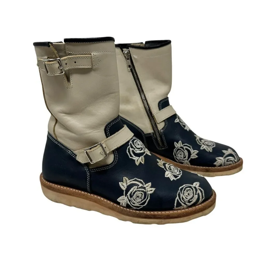 Patrick Winget Two Thousand Never 6 Boots Embroidered Floral USA Made Mens READ
